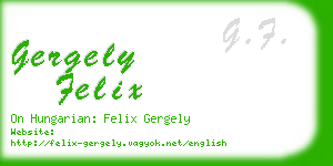 gergely felix business card
